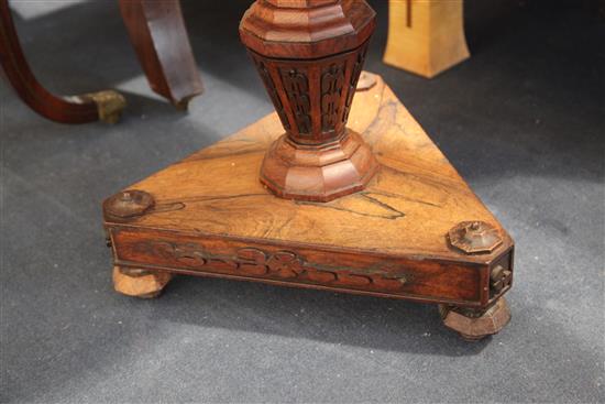 A Regency rosewood centre table, Diam. 2ft 1in. H.2ft 3.5in.